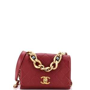 Chanel Pearl Boy Chain Flap Bag Quilted #240065C32B